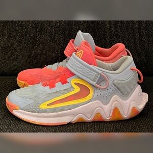Nike Giannis Immortality 2 'Hot Punch Mismatched' Shoes Girl Size-1.5Y